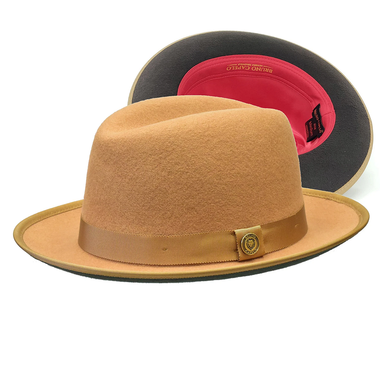 Acorn / Brown& 7 Size Tienda Ranch Fedora-Princeton[BUY 2 FREE SHIPPING & BOX PACKING]