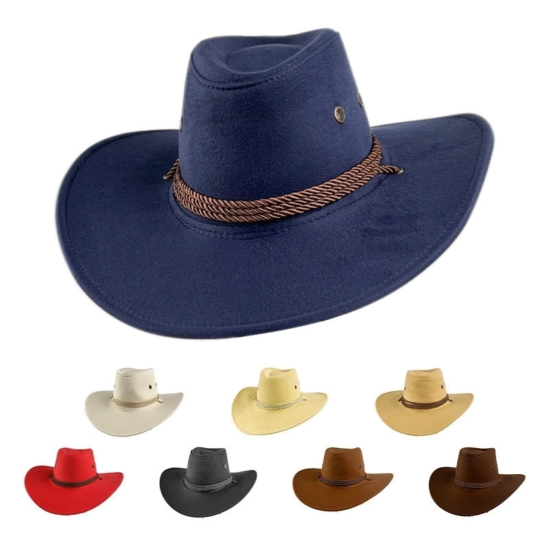Unisex Retro Solid Color Cowboy Hat