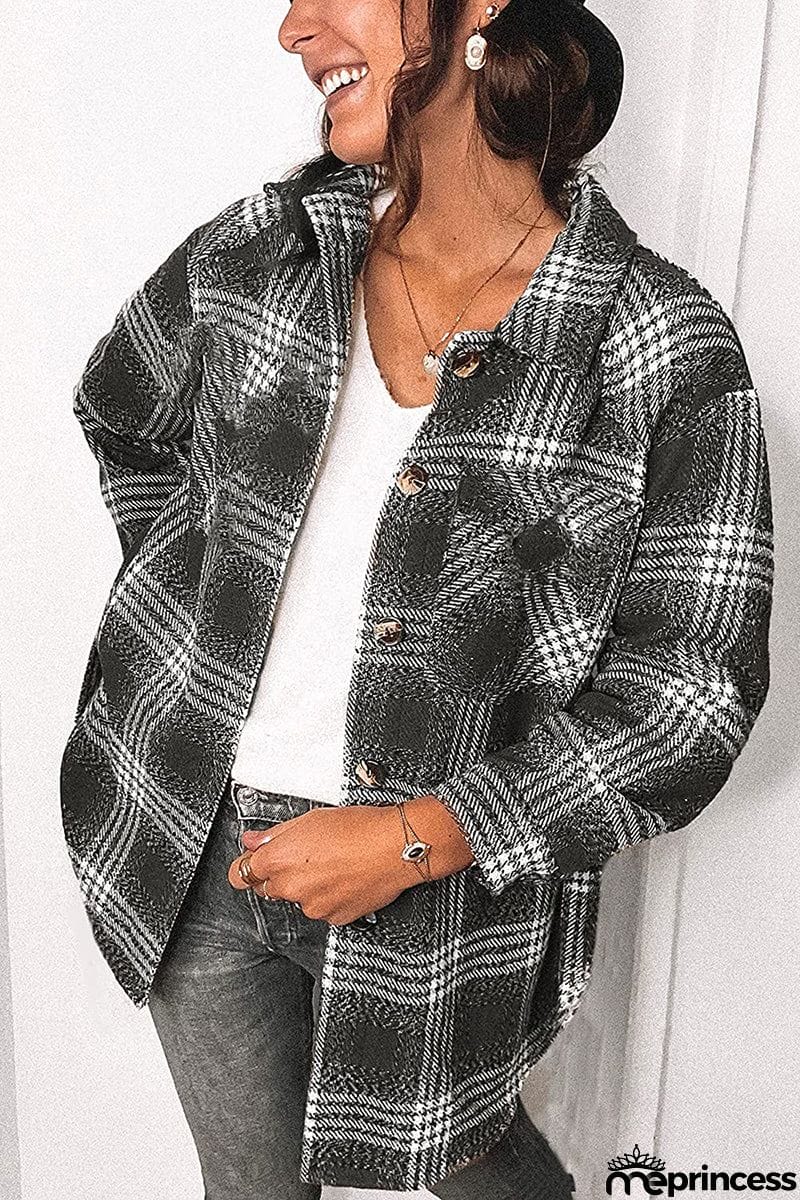 Plaid For Days Button Jackets