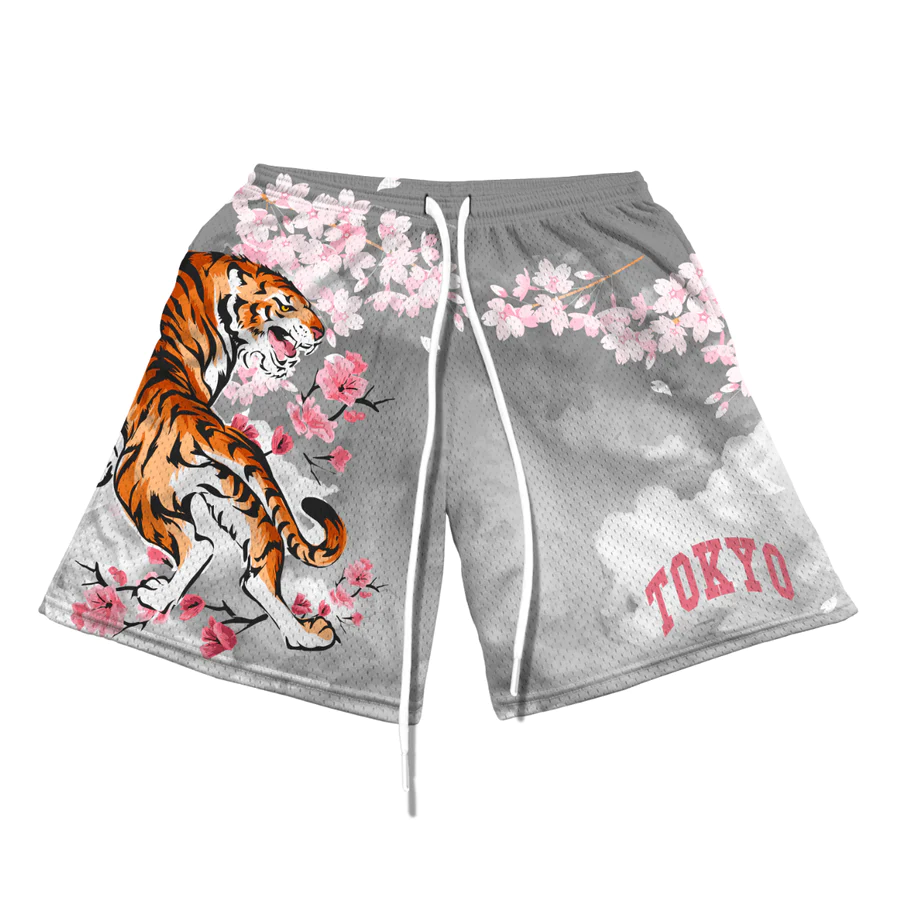 Tiger & Sakura Casual Mesh Shorts - SOPULA