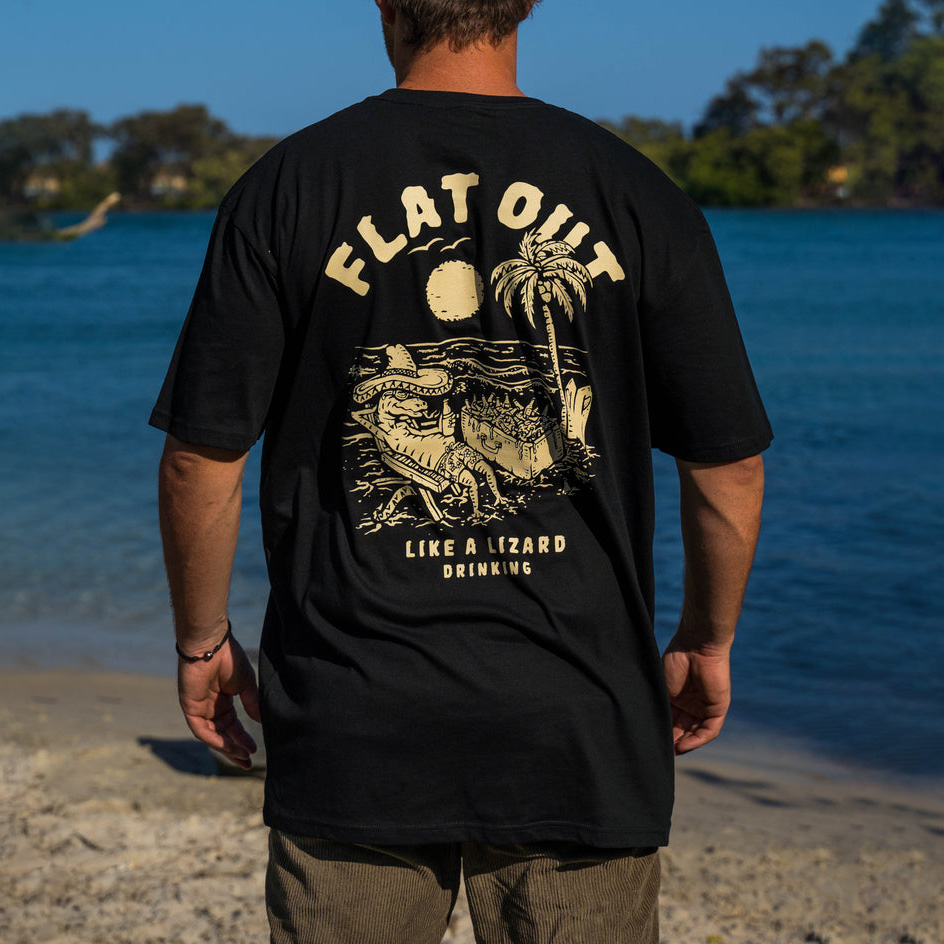 Men's Flat Out Like A Lizard Drinking Graphic T-Shirt