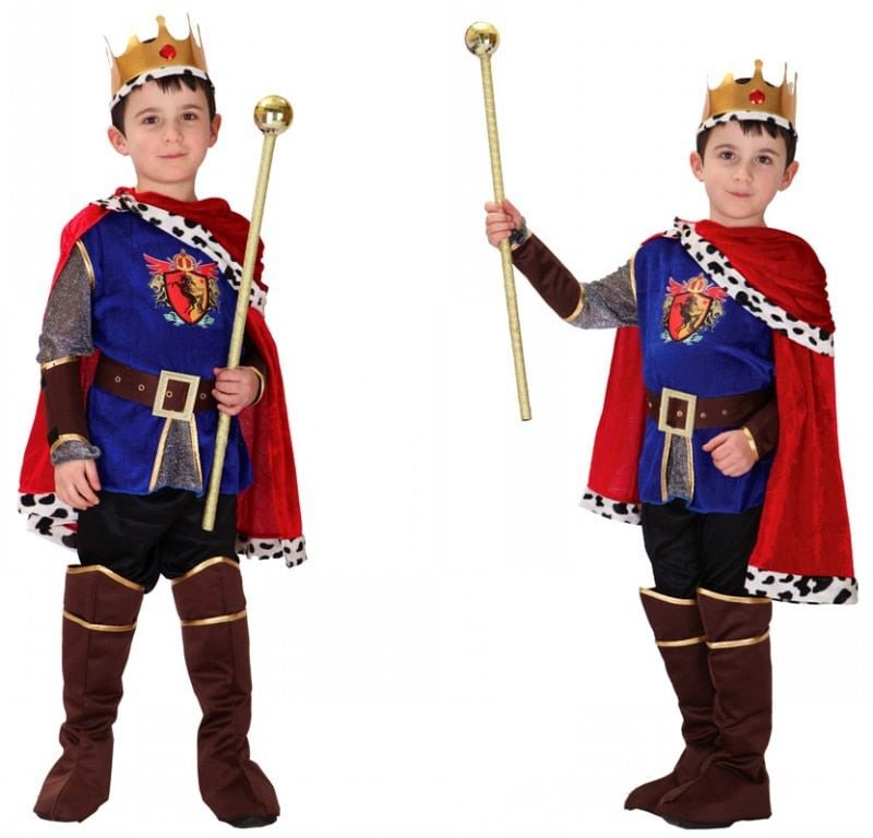 Kids Prince King Costume Halloween Cosplay For Boy-elleschic