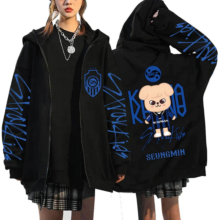 Stray Kids Karma Skzoo Creative Zip Up Hoodie