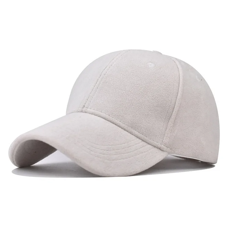 Classic Faux Suede Leather Baseball Cap Vintage Solid Dad Caps Adjustable Plain Dad Hat for Women Men