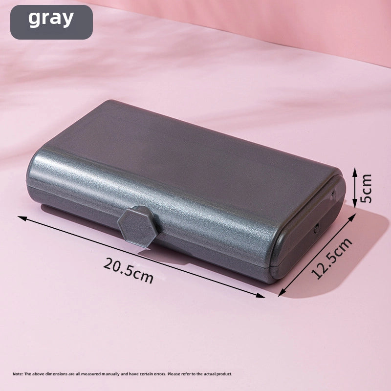Cosmetic Box With Mirror Jewelry Storage Box Girl Student Double-layer Storage Box Portable Travel Cosmetics Storage Bag