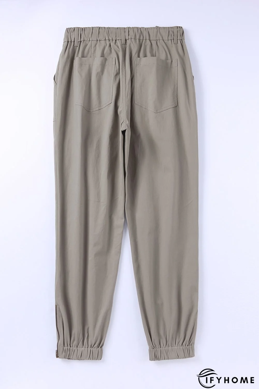 Green Slim Fit Pocketed Twill Jogger Pants | IFYHOME