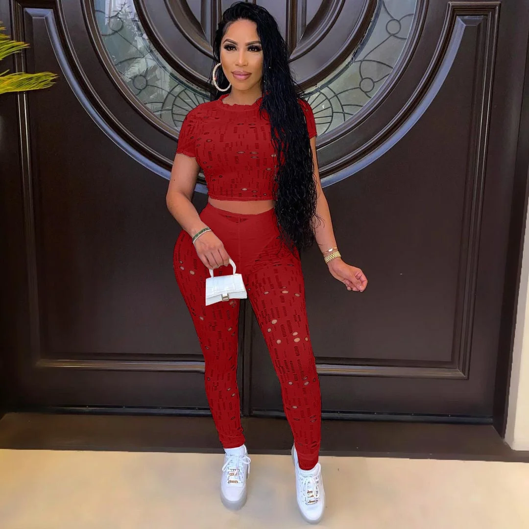 CM.YAYA Hole Active Women Set Long Sleeve T-shirt and Shorts Suit Sport Tracksuit Two Piece Set Fitness Outfit Black Tracksuit