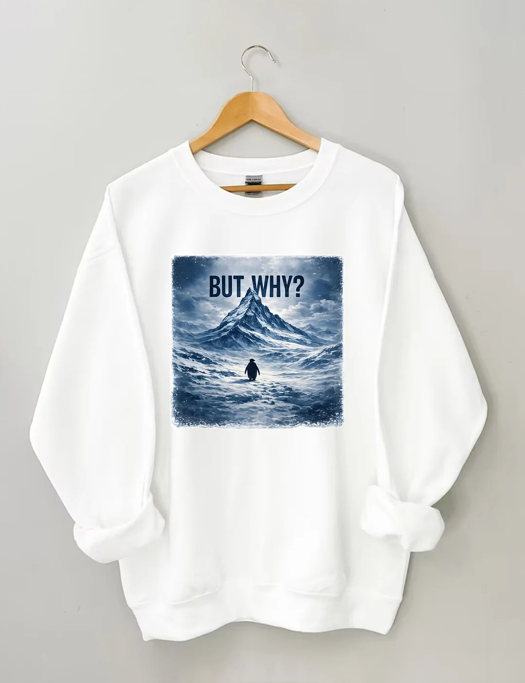 But Why Penguin Sweatshirt