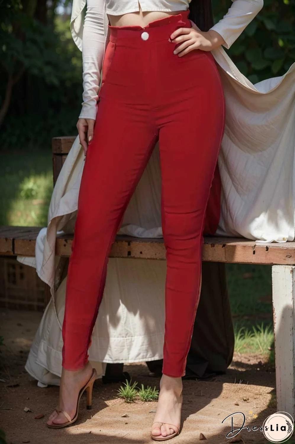 casual solid slim fit skinny pockets pants