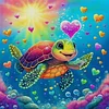 Sea Turtle - 11CT Stamped Cross Stitch - 40*40cm - Animal