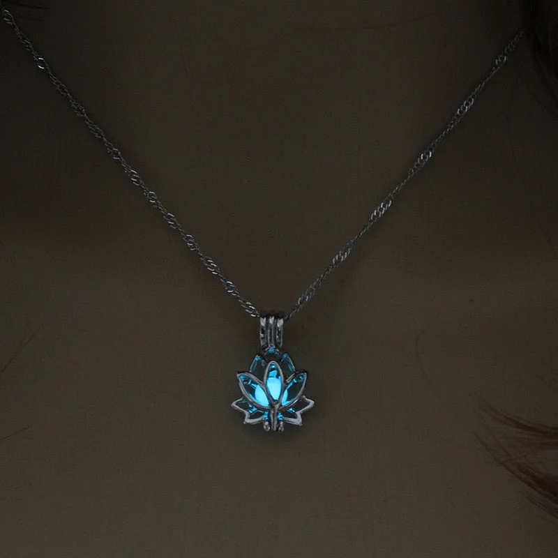 Art Lotus Flower Pendant Necklace Hippie Necklace Women Unalome Charms Hollow Plating Lotus Flower Necklaces Women Yoga Jewelry
