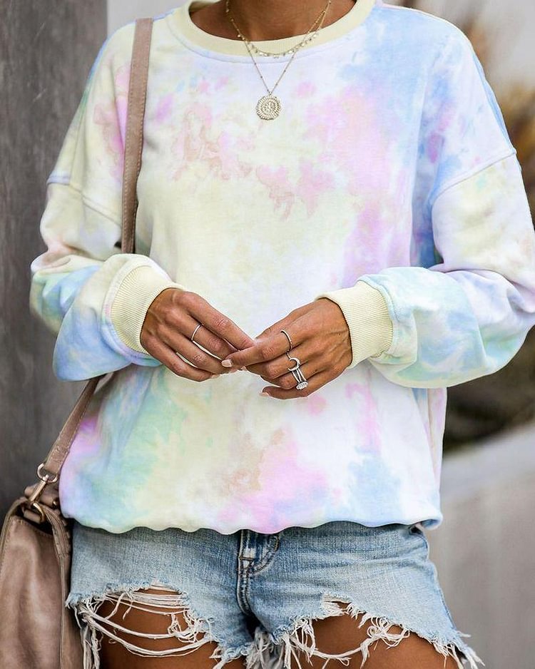 Tie Dye Long Sleeve Sweatshirt
