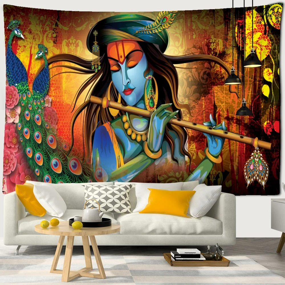 3D Printing Color Elephant Tapestry Wall Hanging Bohemian Hippie Mandala Living Room Art Room Home Decor