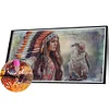 (50*30cm)Indian Girl - Full Round Drill Diamond Painting