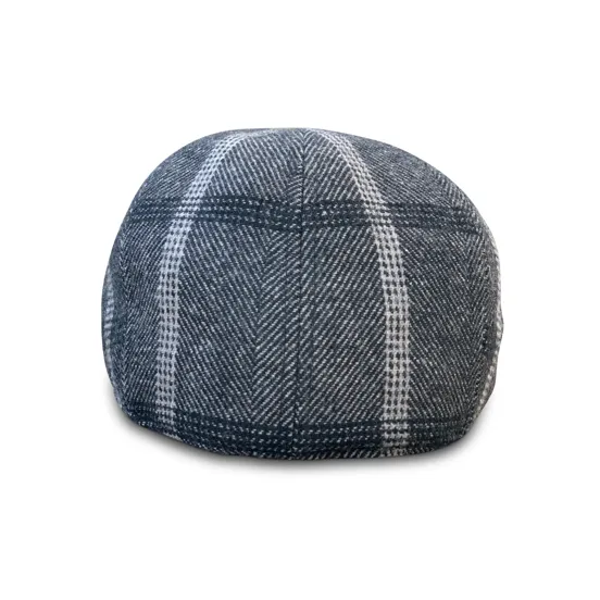 Hatsfashion-The Black Rose Peaky   Cap - Black & Grey Plaid
