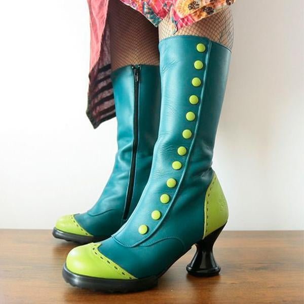 Cute Round Toe Zipper Boots | EGEMISS