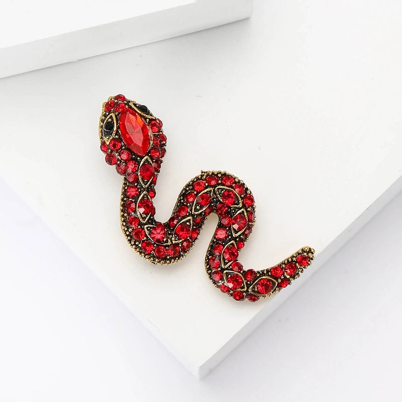 Retro Pin Snake Alloy Rhinestones Women’s Brooches