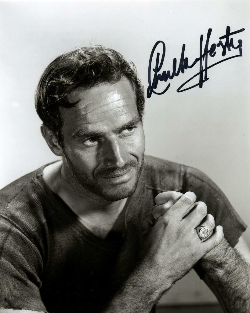 Charlton Heston SIGNED AUTOGRAPHED 10 X 8