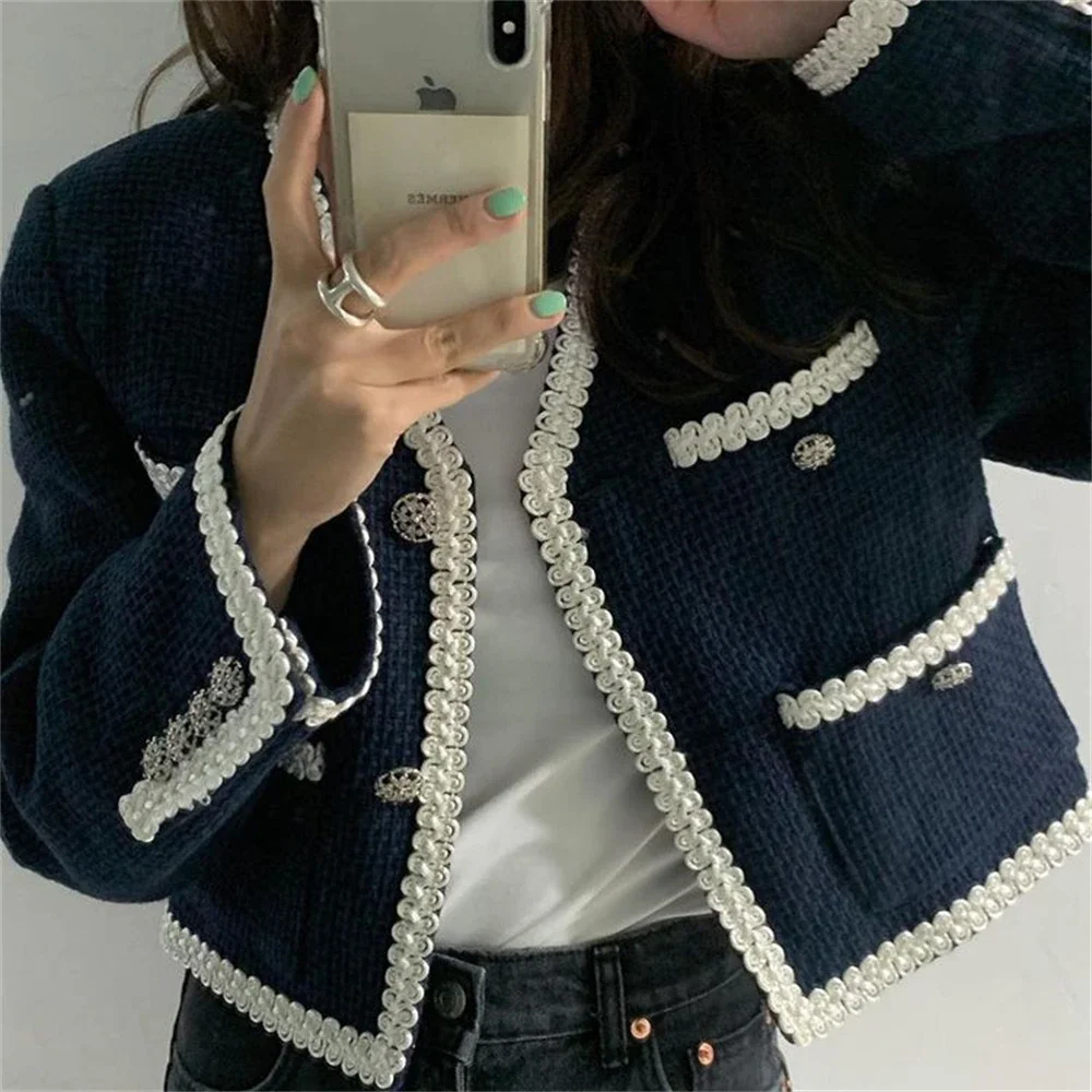 Jangj Alien Kitty 2022 Autumn Gentle Fashion New Slim Coats Women Vintage V-Neck Office Lady Work Wear Elegant Chic Hot OL Jackets