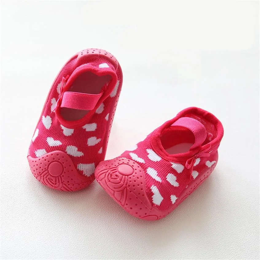 Baby Socks Rubber Sole Toddler Indoor Sock Shoes Anti Slip Home Slippers Girl Baby Rubber Soled Socks Skid Resistant Slipper