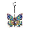 1PC, porte-cl&eacute;s DIY 3D en diamant avec boucle homard, porte-cl&eacute;s double face en diamant avec cha&icirc;ne &agrave; ressorts, mosa&iuml;que de diamants en cristal &agrave; ressorts, cadeau unique fait main