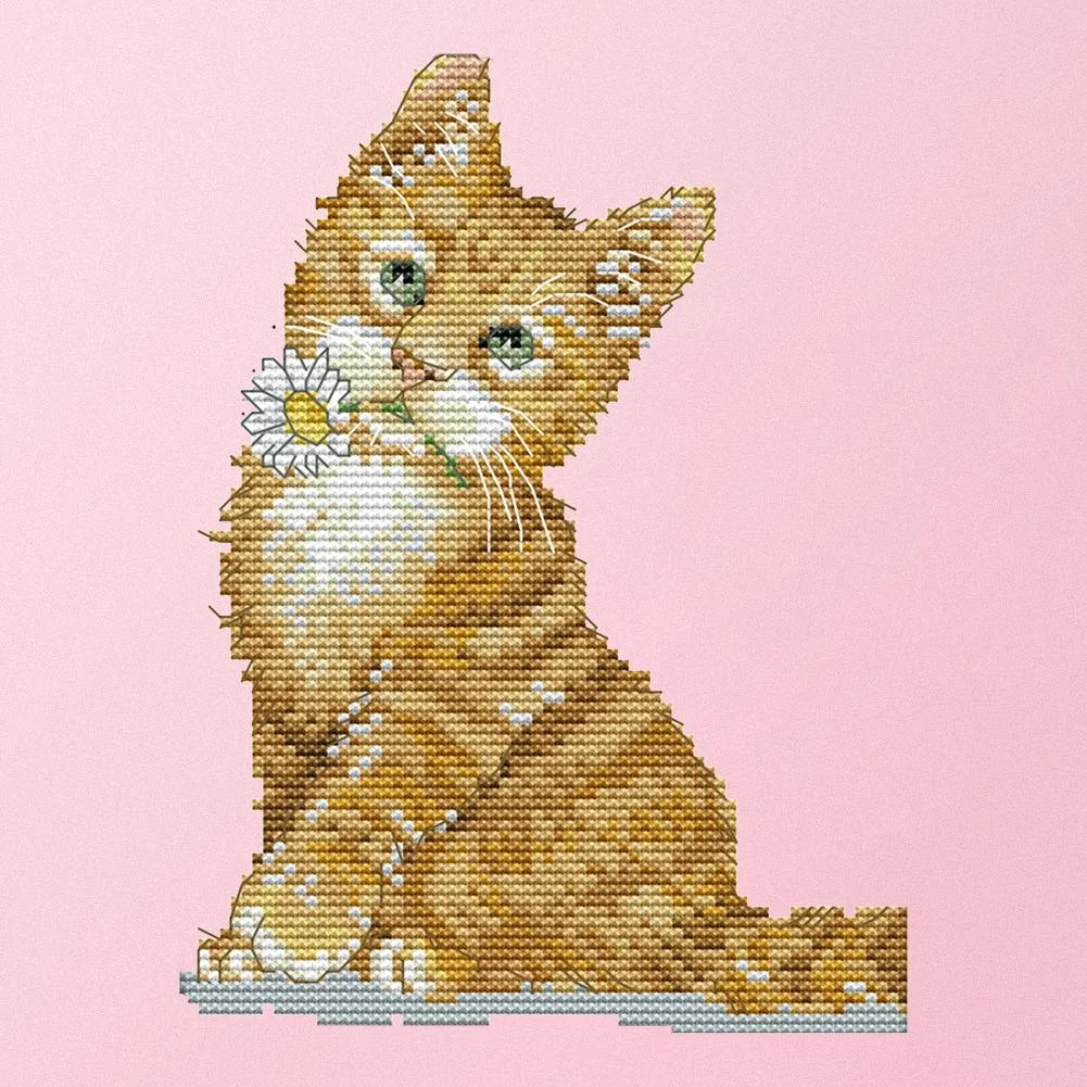 14ct Stamped Cross Stitch - Cat(17*21cm)