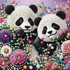 Framed Diamond Painting - Special Shaped - Panda (25x25cm)