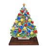 DIY Wooden Diamond Painting Xmas Tree Desktop Ornaments Double Side Printed Desk Decor Kits