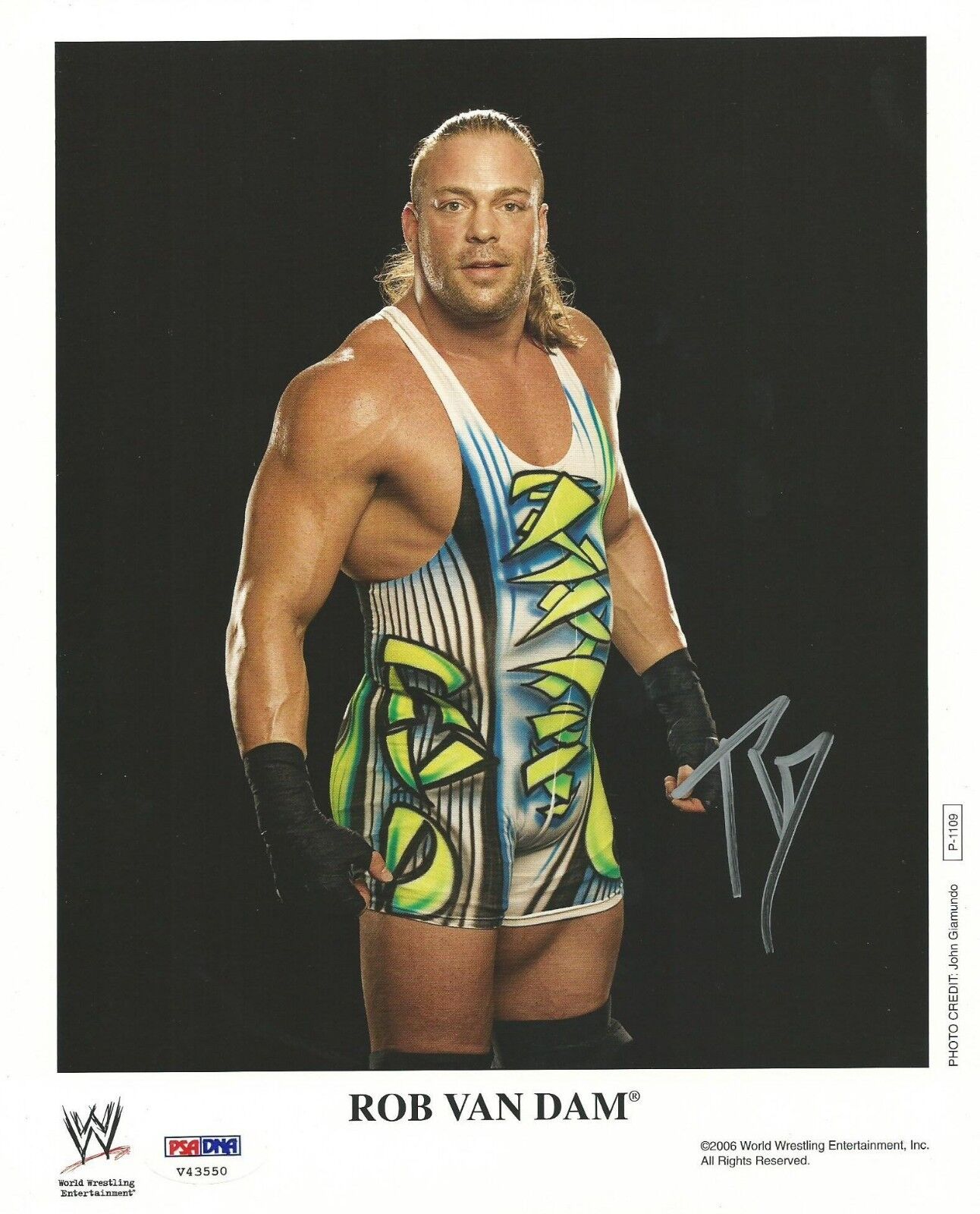 Rob Van Dam Signed 8x10 Photo Poster painting PSA/DNA COA Original 2006 WWE Promo Picture ECW