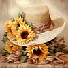 Sunflower Hat-Paint by Numbers Acrylic Painting 40*40CM