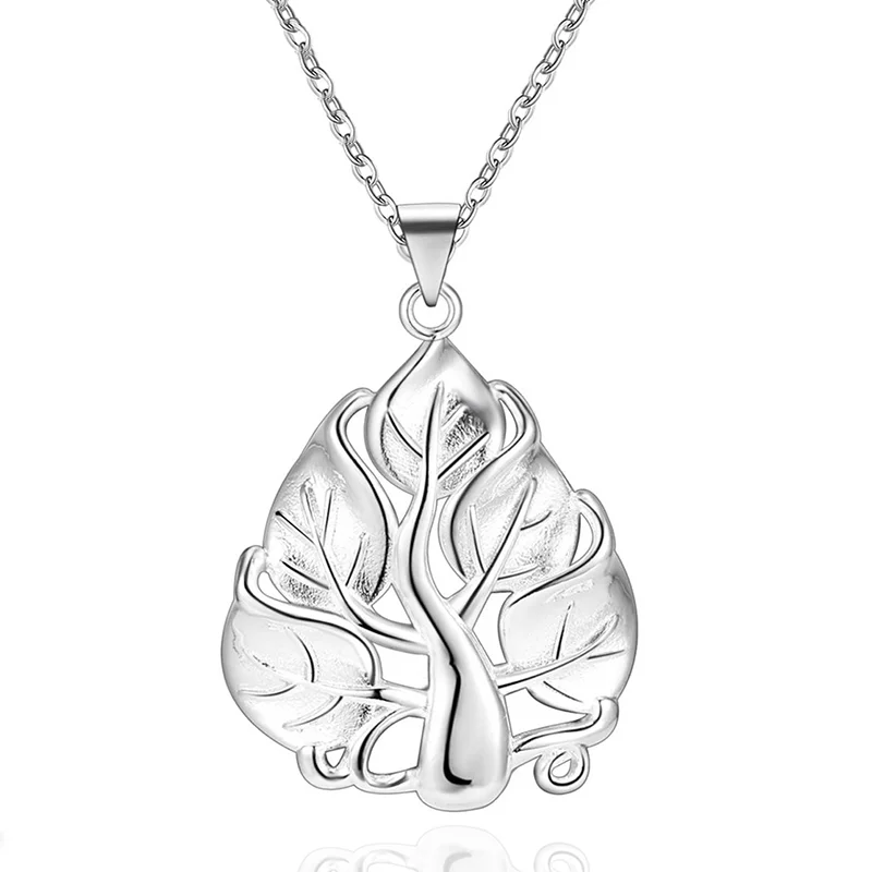 DOTEFFIL 925 Sterling Silver 16-30 Inch Chain Christmas Tree Necklace For Woman Jewelry
