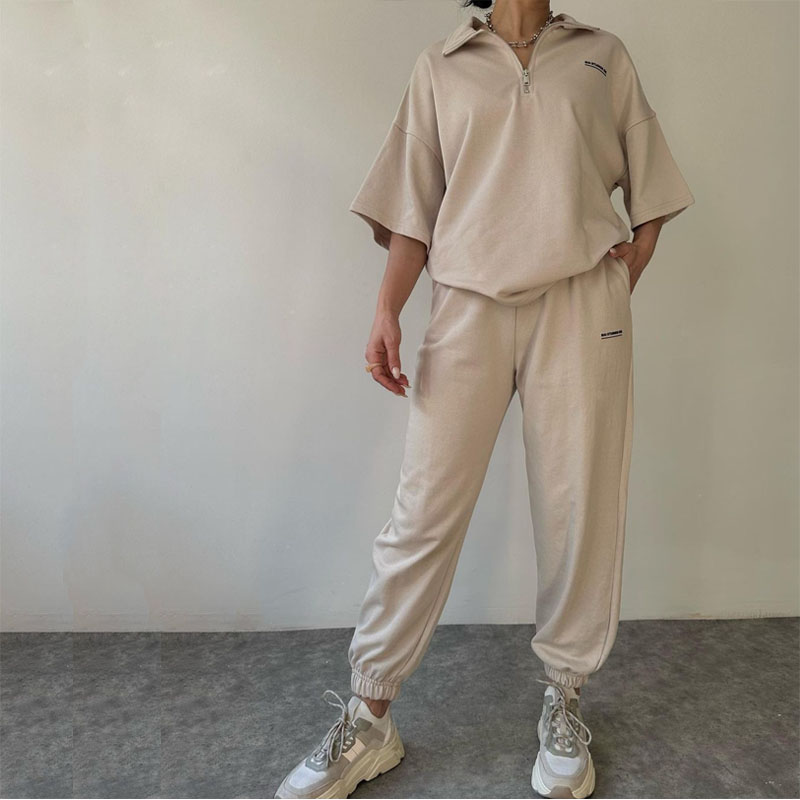 Rotimia Loose Short-sleeved Top and Trouser Suit