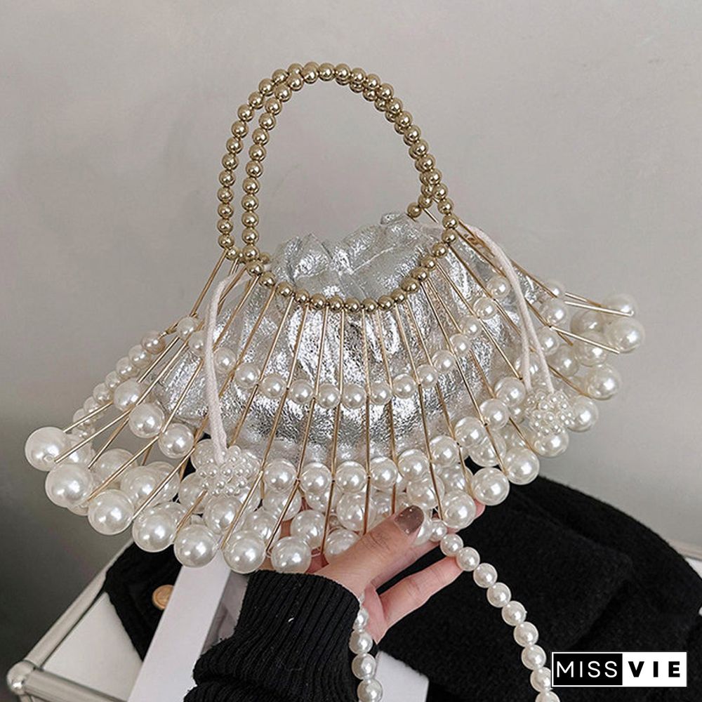 Casual Patchwork Pearl Bags