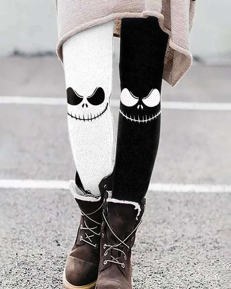 Women's Halloween Grimace Print Leggings