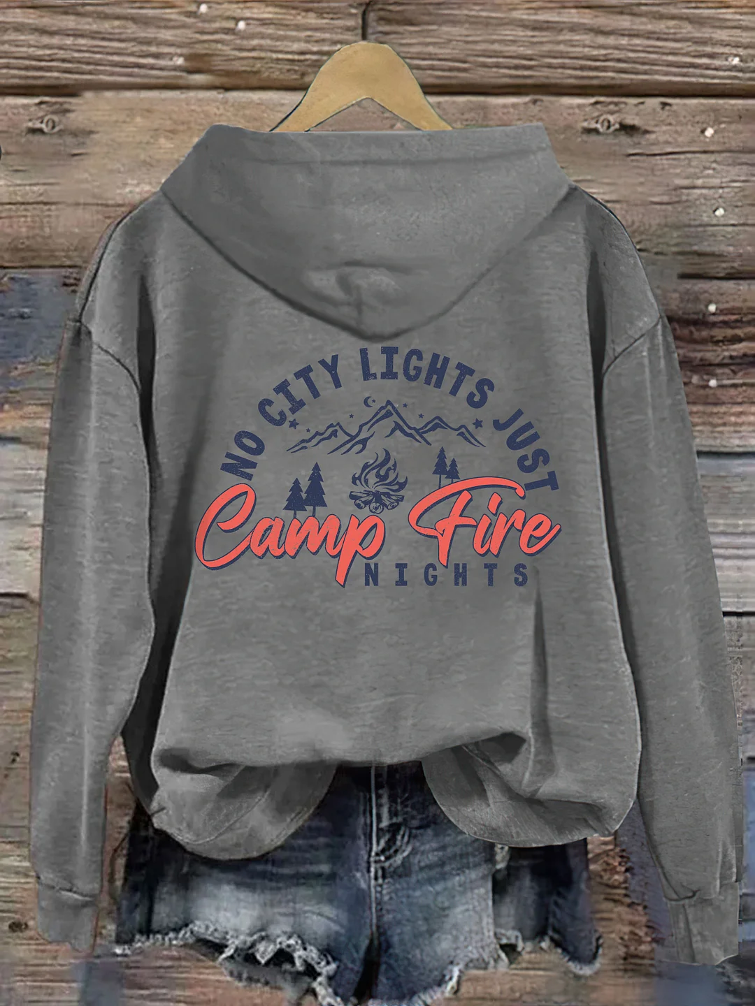 No City Lights Just Campfire Nights Hoodie