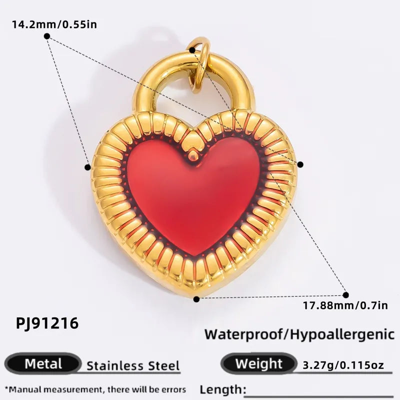 1 Piece 11.34*11.08mm 24.65*13.62mm 4.29*24.15mm 304 Stainless Steel Zircon 18K Gold Plated Tree Heart Shape Candy Jewelry Accessories Pendant