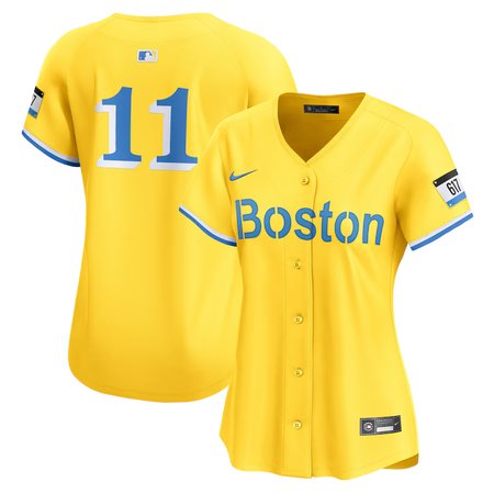 Women's Boston Red Sox #11 Rafael Devers  Gold City Connect Limited Player Jersey