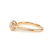 14K Yellow Gold 1ct Cushion Cut Lab Diamond Bezel Cathedral Setting Tapered Band Pinky Ring