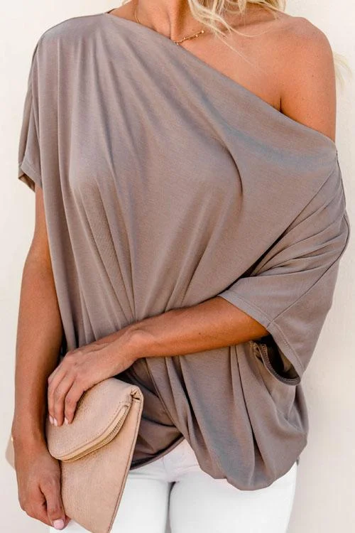 Off Shoulder Casual Loose Top