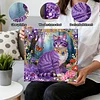 Purple Cat Art Diamond Painting Kit for Adults Home Decor 25x25cm With Frame