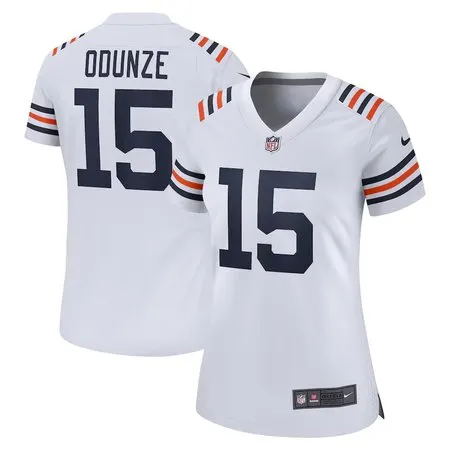 Women's Chicago Bears #15 Rome Odunze  White Alternate Game Jersey
