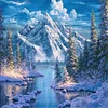 (70*50cm)Snow Mountain - Full Square Drill Diamond Painting
