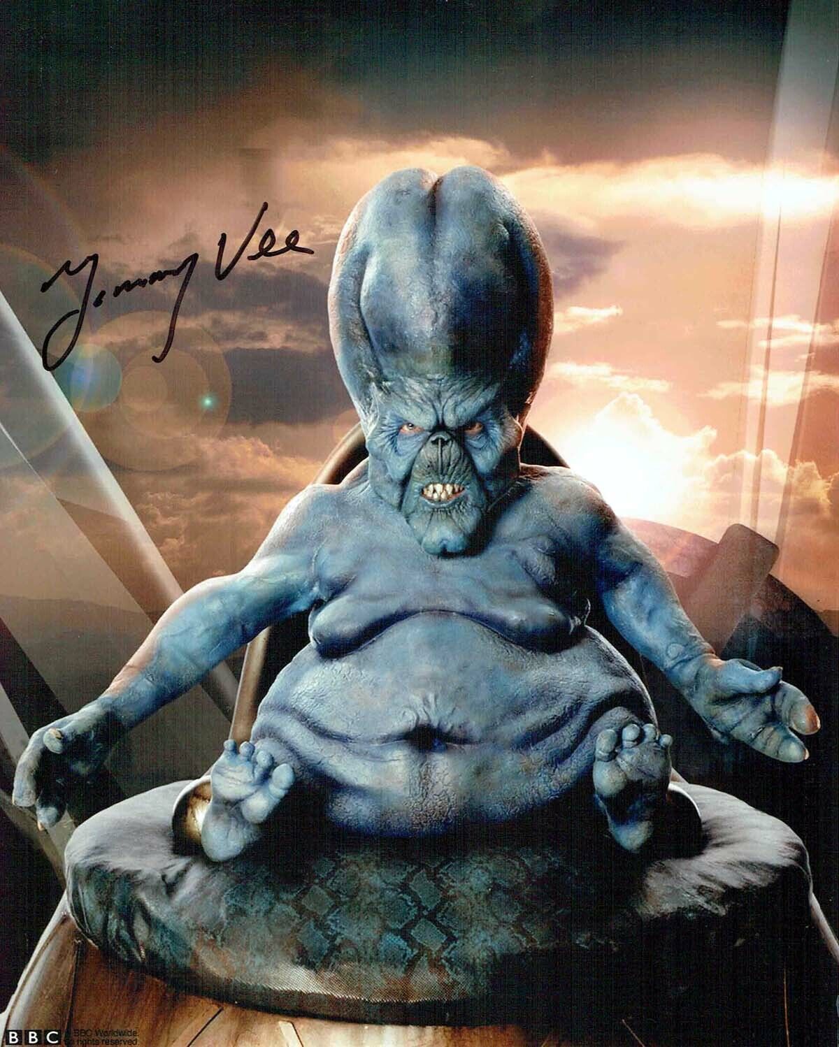 Jimmy VEE SIGNED Autograph 10x8 Photo Poster painting AFTAL COA Dr Who Moxx of Balhoon