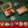 30 Pack Kraft Bakery Box with Clear Window Cookie Box Pastry Box for Gift Giving