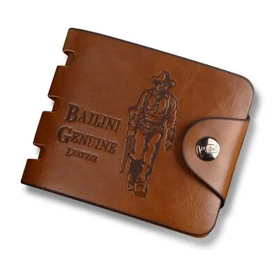 Leather Vintage Men Wallets Male Money Bag Hasp Hollow Out Small Wallet Men Clutch Purse Card Holder Coin Pocket