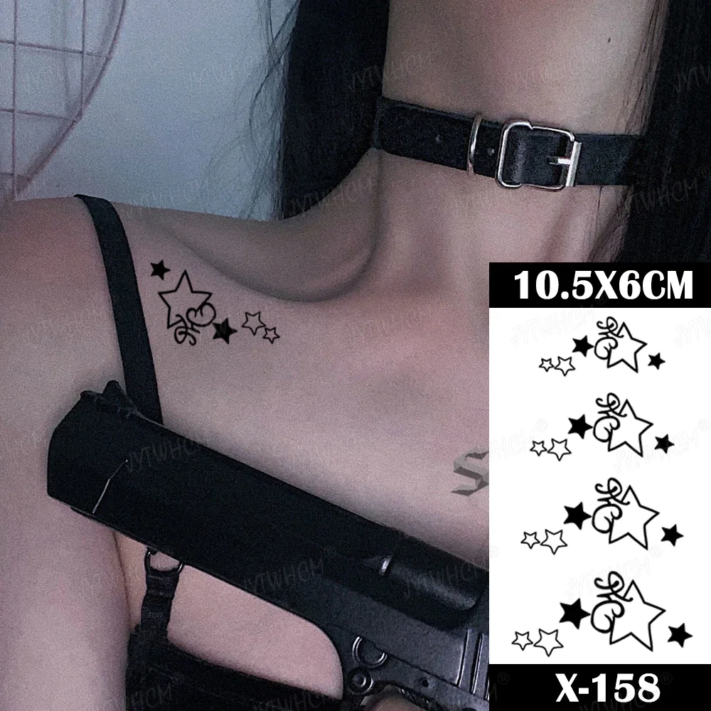 Sdrawing Butterfly Tattoo Women Sexy Waterproof Temporary Tattoo Heart Flame False Tattoo Arm Shoulder Neck Tattoo Women And Men