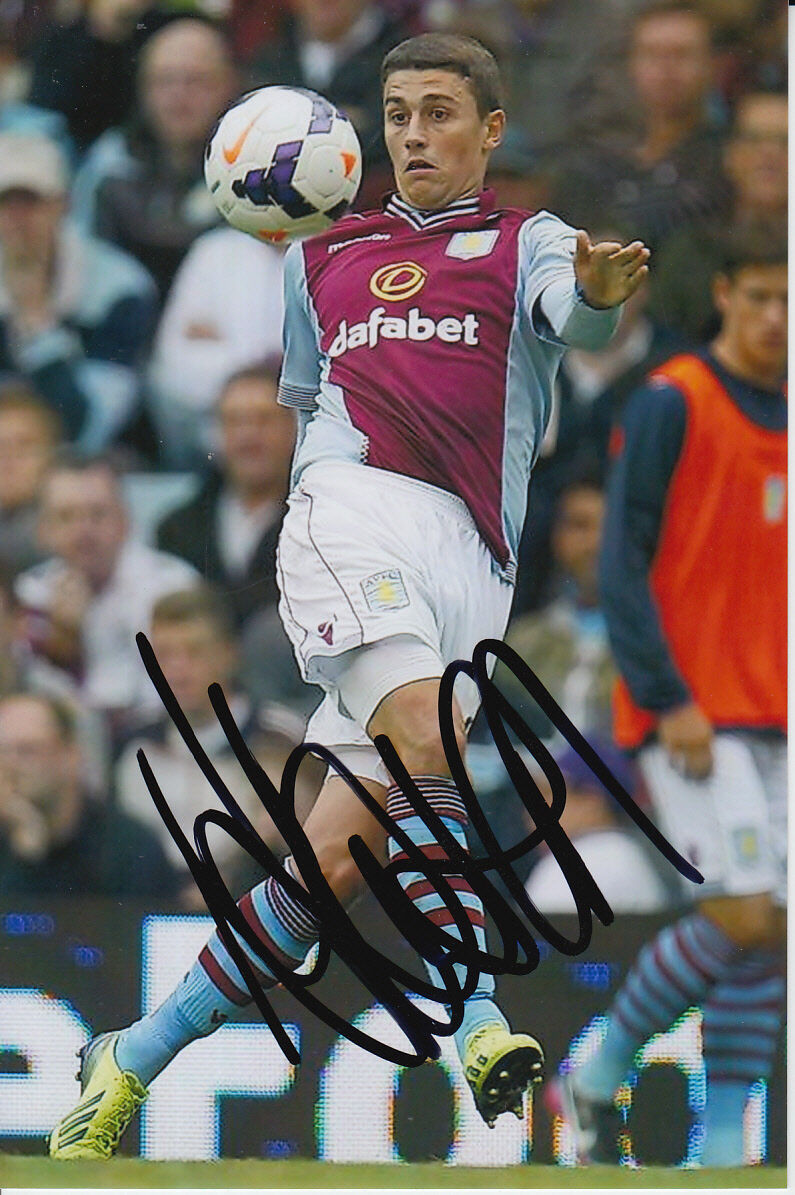 ASTON VILLA HAND SIGNED MATTHEW LOWTON 6X4 Photo Poster painting 1.