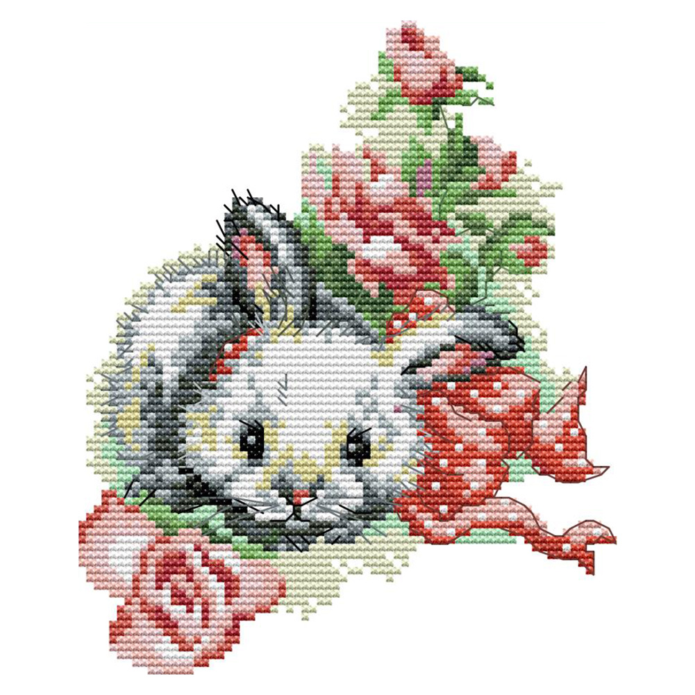 

Animals - 14CT Stamped Cross Stitch - 17*20CM, 501 Original