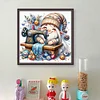 Sewing Machine Gnome-18CT Stamped Cross Stitch 30*30cm/11.81*11.81in