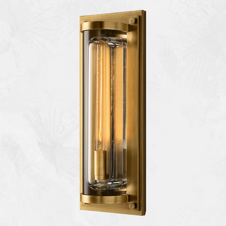 Dejavu Grand Round Modern Brass Wall Sconce